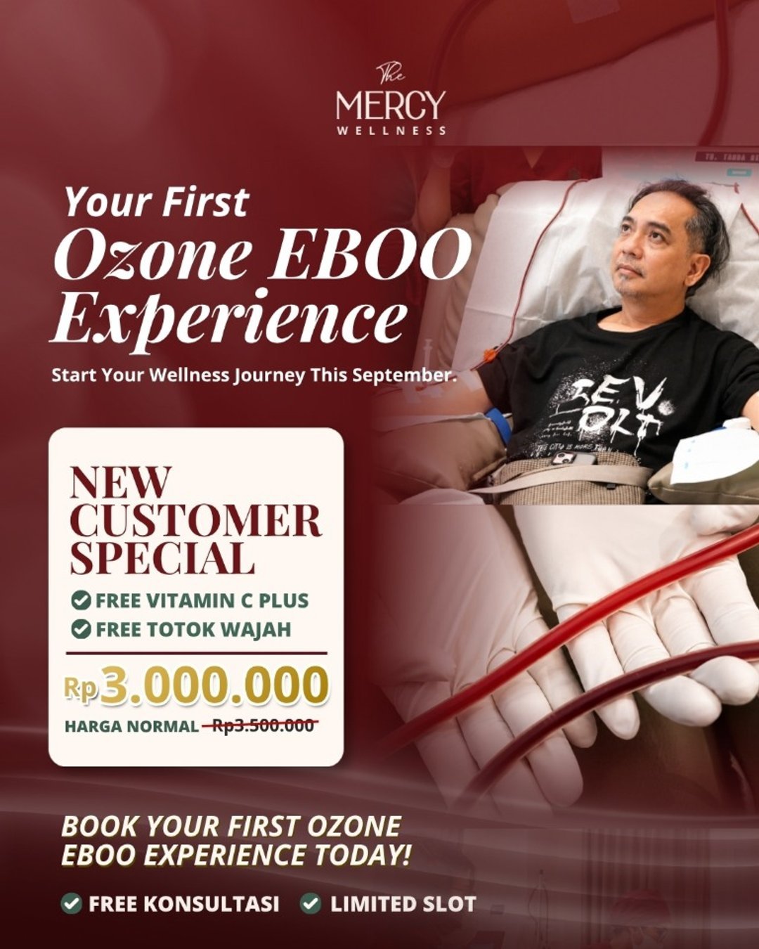 Promo Ozon EBOO New Customer Special Rp 3 juta gratis Vitamin C Plus dan Totok Wajah di The Mercy Clinic