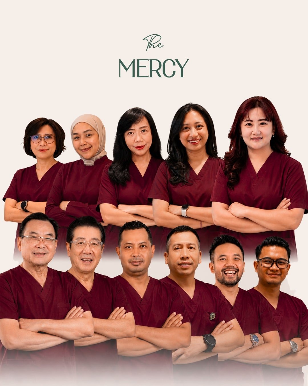 Tim dokter dan tenaga medis The Mercy Clinic di Jakarta dan Balikpapan